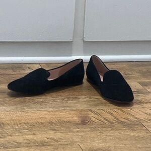 JCrew Black Suede Loafers